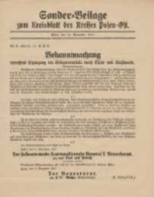 Kreis-Blatt des Kreises Posen-Ost 1917.11.14 Sonder Beilage