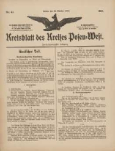 Kreisblatt des Kreises Posen-West 1910.10.20 Jg.22 Nr44