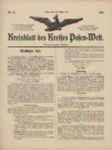 Kreisblatt des Kreises Posen-West 1911.03.23 Jg.23 Nr12
