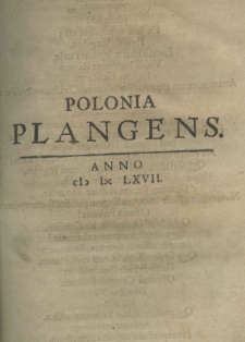 Polonia plangens