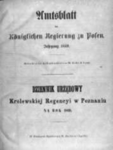 Amtsblatt der K&ouml;niglichen Regierung zu Posen. 1869.01.05 Nro.1