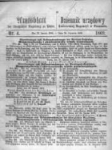 Amtsblatt der K&ouml;niglichen Regierung zu Posen. 1869.01.26 Nro.4