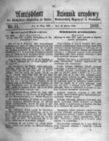Amtsblatt der K&ouml;niglichen Regierung zu Posen. 1869.03.16 Nro.11