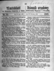 Amtsblatt der K&ouml;niglichen Regierung zu Posen. 1869.04.20 Nro.16