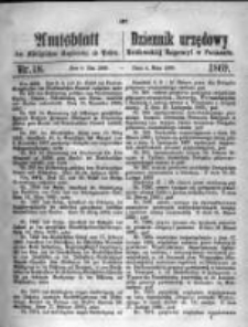 Amtsblatt der K&ouml;niglichen Regierung zu Posen. 1869.05.04 Nro.18