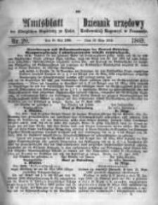Amtsblatt der K&ouml;niglichen Regierung zu Posen. 1869.05.18 Nro.20