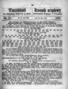 Amtsblatt der K&ouml;niglichen Regierung zu Posen. 1869.05.25 Nro.21