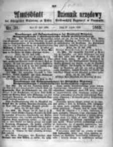 Amtsblatt der K&ouml;niglichen Regierung zu Posen. 1869.07.27 Nro.30