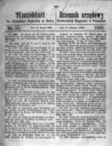 Amtsblatt der K&ouml;niglichen Regierung zu Posen. 1869.08.17 Nro.33