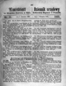 Amtsblatt der K&ouml;niglichen Regierung zu Posen. 1869.09.07 Nro.36