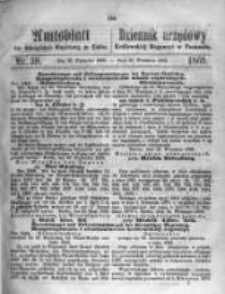 Amtsblatt der K&ouml;niglichen Regierung zu Posen. 1869.09.28 Nro.39