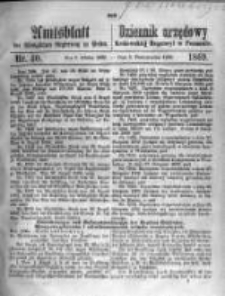 Amtsblatt der K&ouml;niglichen Regierung zu Posen. 1869.10.05 Nro.40