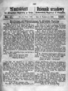 Amtsblatt der K&ouml;niglichen Regierung zu Posen. 1869.10.12 Nro.41