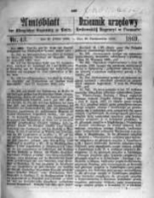 Amtsblatt der K&ouml;niglichen Regierung zu Posen. 1869.10.26 Nro.43