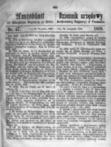 mtsblatt der K&ouml;niglichen Regierung zu Posen. 1869.11.23 Nro.47