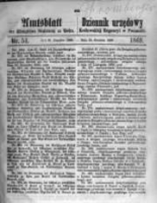 Amtsblatt der K&ouml;niglichen Regierung zu Posen. 1869.12.21 Nro.51