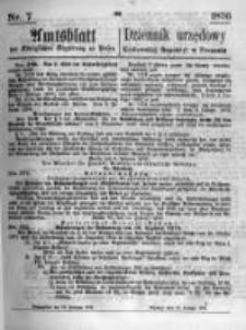 Amtsblatt der Königlichen Regierung zu Posen. 1876.02.16 Nro.7