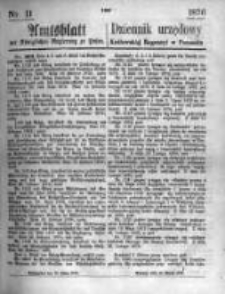 Amtsblatt der K&ouml;niglichen Regierung zu Posen. 1876.03.15 Nro.11