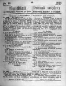 Amtsblatt der K&ouml;niglichen Regierung zu Posen. 1876.03.29 Nro.13