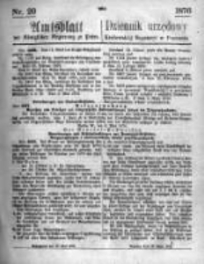 Amtsblatt der K&ouml;niglichen Regierung zu Posen. 1876.05.17 Nro.20