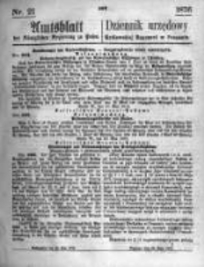 Amtsblatt der K&ouml;niglichen Regierung zu Posen. 1876.05.24 Nro.21