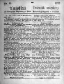 Amtsblatt der K&ouml;niglichen Regierung zu Posen. 1876.06.07 Nro.23