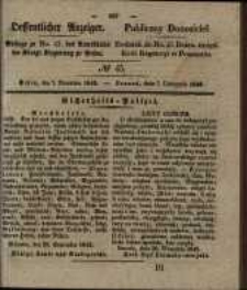 Oeffentlicher Anzeiger. 1843.11.09 Nro.45