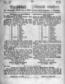 Amtsblatt der K&ouml;niglichen Regierung zu Posen. 1876.07.05 Nro.27