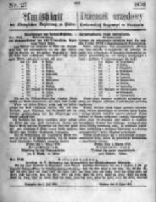 Amtsblatt der Königlichen Regierung zu Posen. 1876.07.05 Nro.27