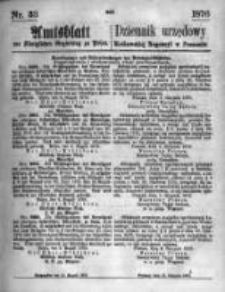 Amtsblatt der K&ouml;niglichen Regierung zu Posen. 1876.08.16 Nro.33