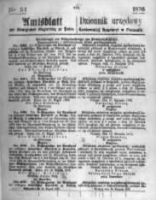 Amtsblatt der K&ouml;niglichen Regierung zu Posen. 1876.08.23 Nro.34