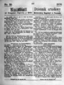 Amtsblatt der Königlichen Regierung zu Posen. 1876.08.30 Nro.35