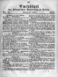 Amtsblatt der K&ouml;niglichen Regierung zu Posen. 1876.11.01 Nro.44