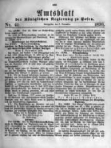 Amtsblatt der K&ouml;niglichen Regierung zu Posen. 1876.11.08 Nro.45