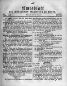 Amtsblatt der Königlichen Regierung zu Posen. 1876.11.15 Nro.46