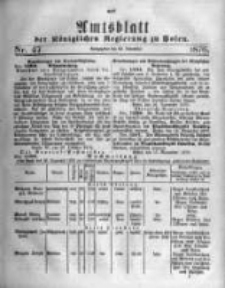 Amtsblatt der K&ouml;niglichen Regierung zu Posen. 1876.11.22 Nro.47