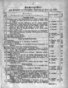 Sachregister ... pro 1875