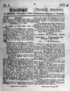 Amtsblatt der K&ouml;niglichen Regierung zu Posen. 1875.01.27 Nro.4