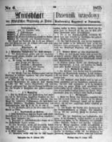 Amtsblatt der K&ouml;niglichen Regierung zu Posen. 1875.02.07 Nro.6