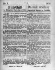 Amtsblatt der K&ouml;niglichen Regierung zu Posen. 1875.02.14 Nro.7