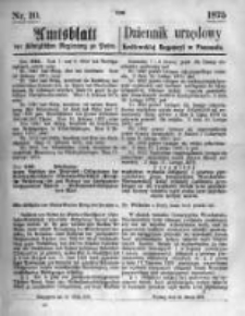 Amtsblatt der K&ouml;niglichen Regierung zu Posen. 1875.03.07 Nro.10