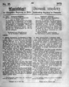 Amtsblatt der K&ouml;niglichen Regierung zu Posen. 1875.04.21 Nro.16
