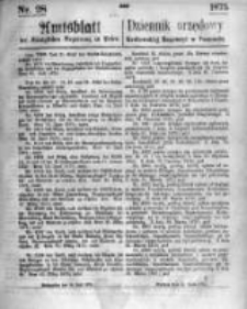 Amtsblatt der K&ouml;niglichen Regierung zu Posen. 1875.07.14 Nro.28