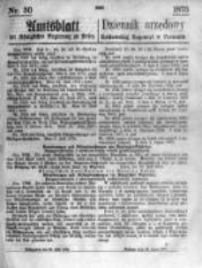 Amtsblatt der K&ouml;niglichen Regierung zu Posen. 1875.07.28 Nro.30