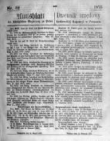 Amtsblatt der K&ouml;niglichen Regierung zu Posen. 1875.08.11 Nro.32