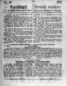 Amtsblatt der K&ouml;niglichen Regierung zu Posen. 1875.08.18 Nro.33