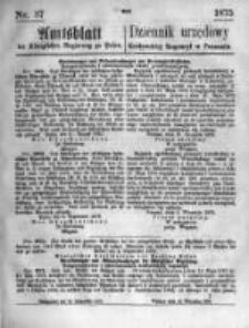 Amtsblatt der K&ouml;niglichen Regierung zu Posen. 1875.09.15 Nro.37