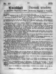 Amtsblatt der Königlichen Regierung zu Posen. 1875.10.06 Nro.40
