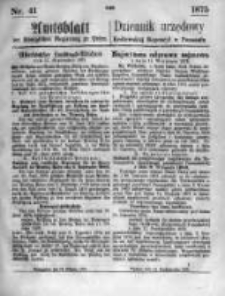 Amtsblatt der Königlichen Regierung zu Posen. 1875.10.13 Nro.41