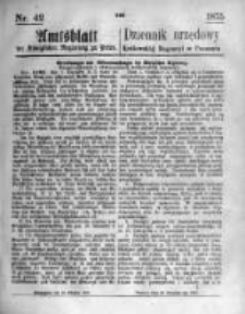 Amtsblatt der K&ouml;niglichen Regierung zu Posen. 1875.10.20 Nro.42